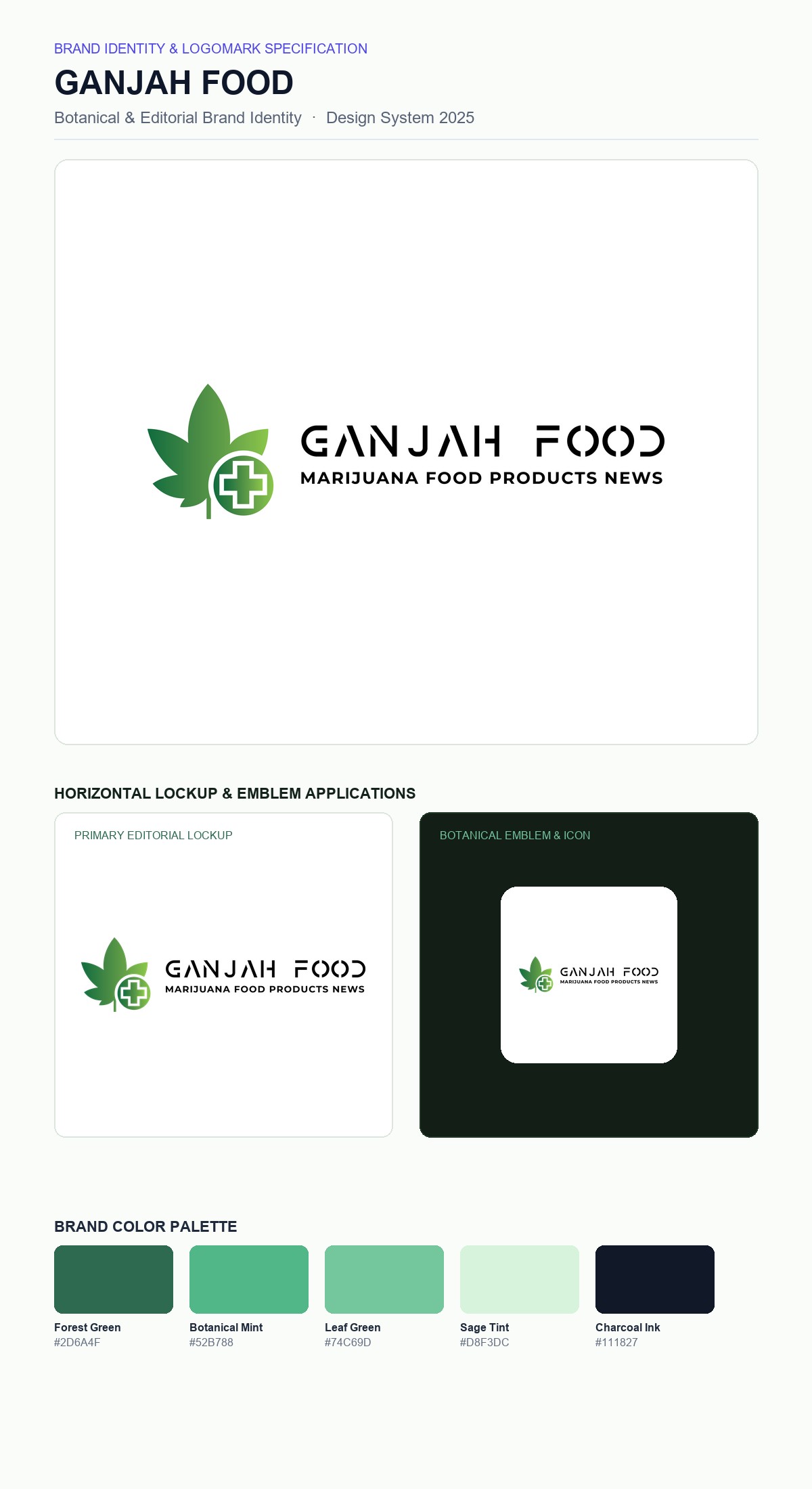 Ganjah Food - Brand Identity & Logo Specification