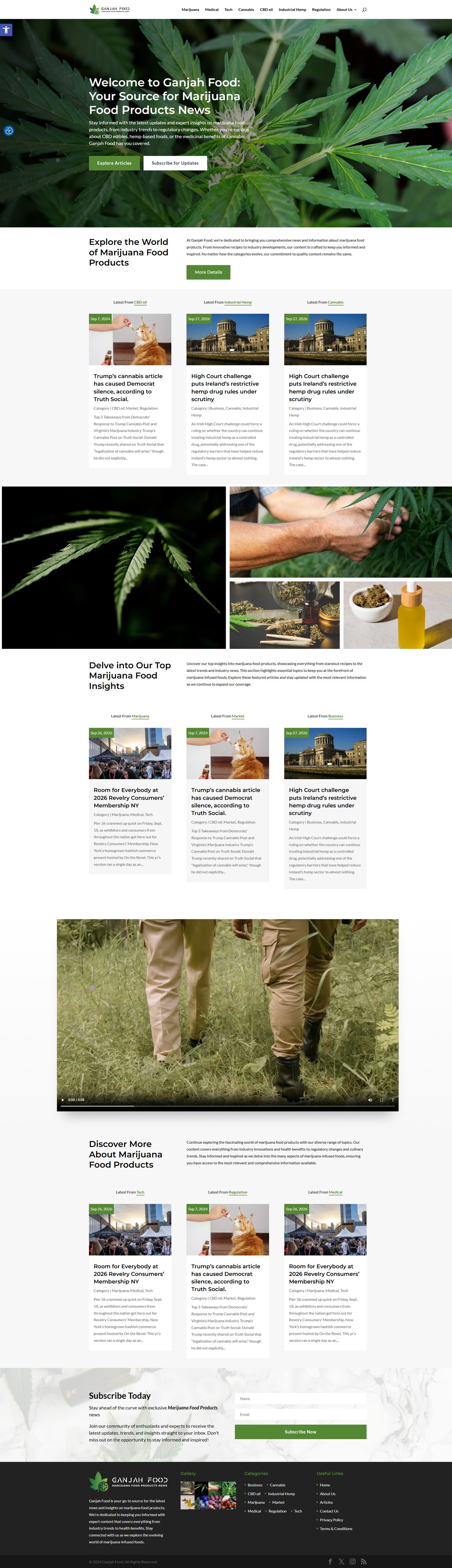 Ganjah Food - Live Website Full Preview