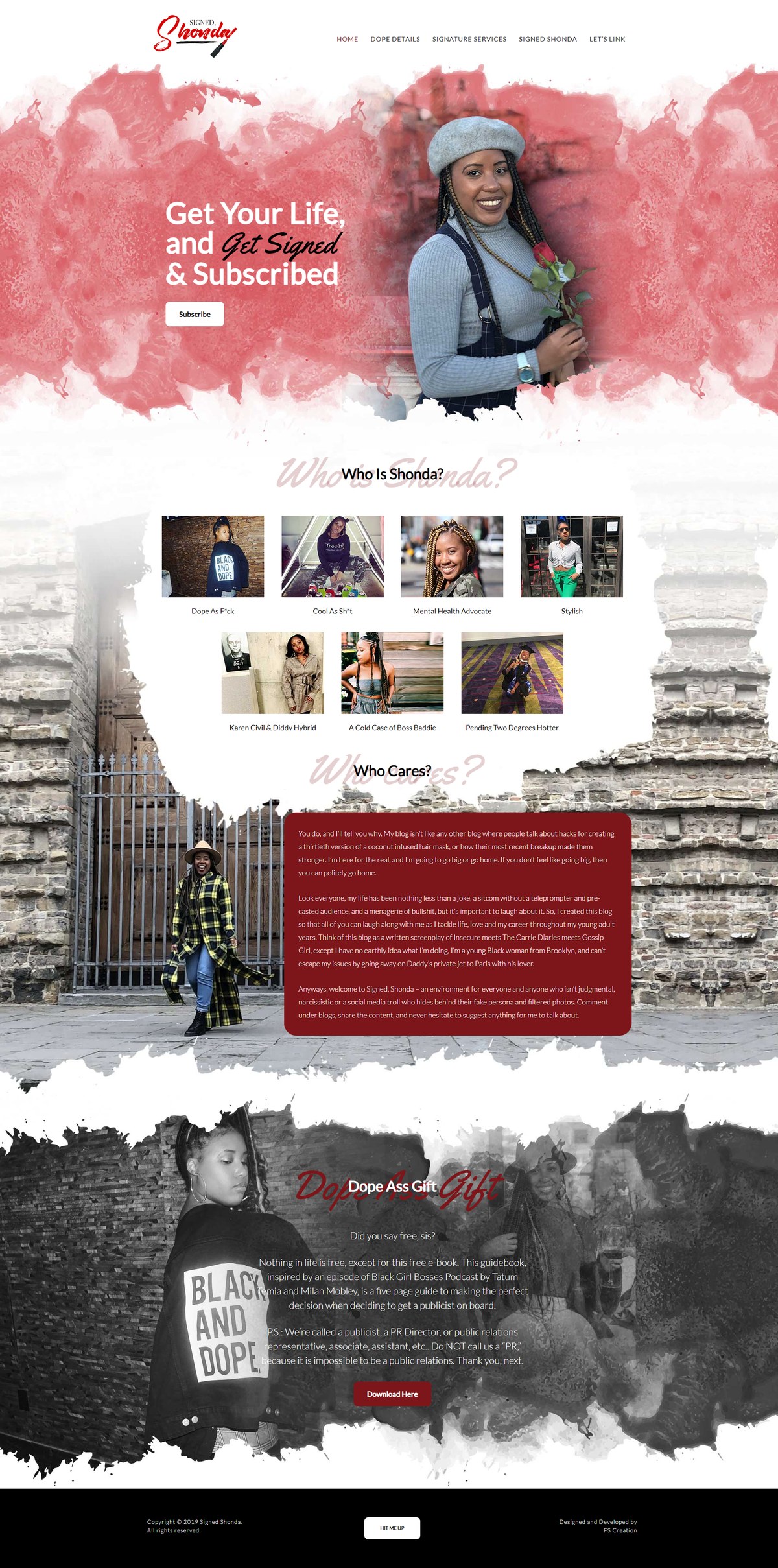 Signed Shonda - Live Website Full Preview